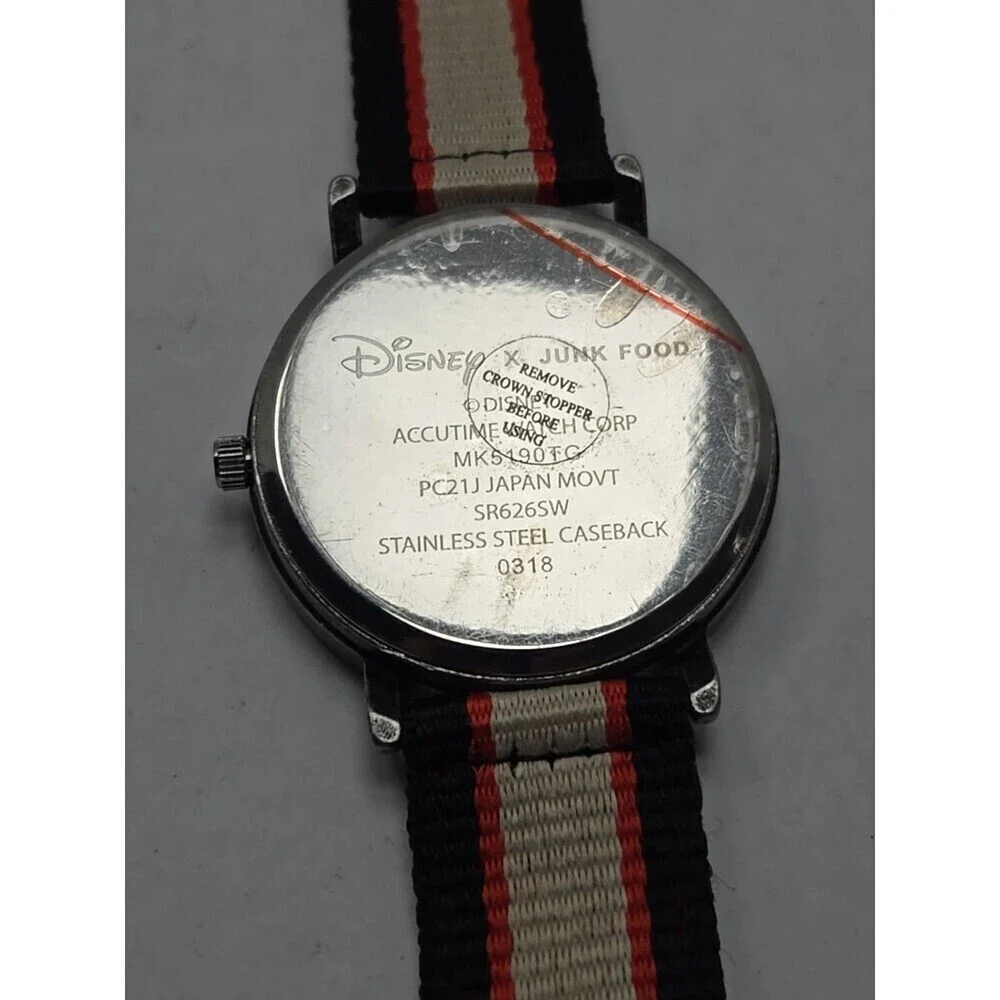 Rare Disney Mickey Mouse Ears Wrist Watch By Junk Food 0318 New Battery